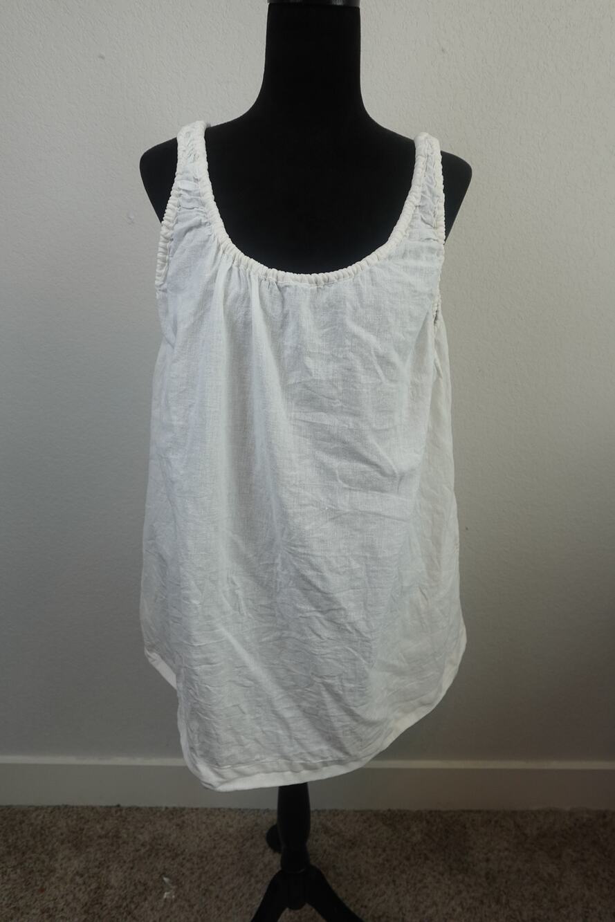 Chic Free People Amanda Cotton Linen Mini Dress - Ivory XS
